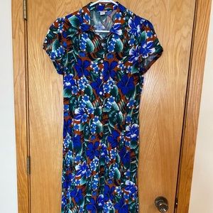 J. Crew Floral Hawaiian Dress Size Medium